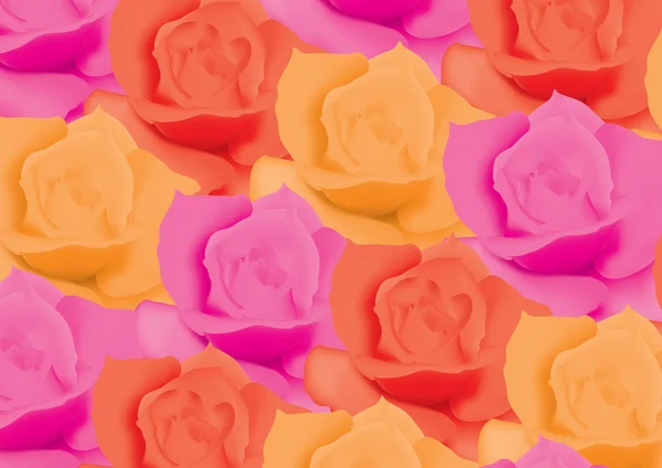 Фон с красочными розами — стоковый вектор