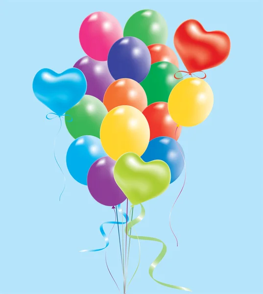 Bunte Luftballons — Stockvektor