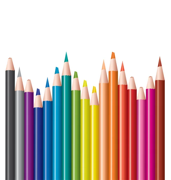 Conjunto de lápis coloridos — Vetor de Stock
