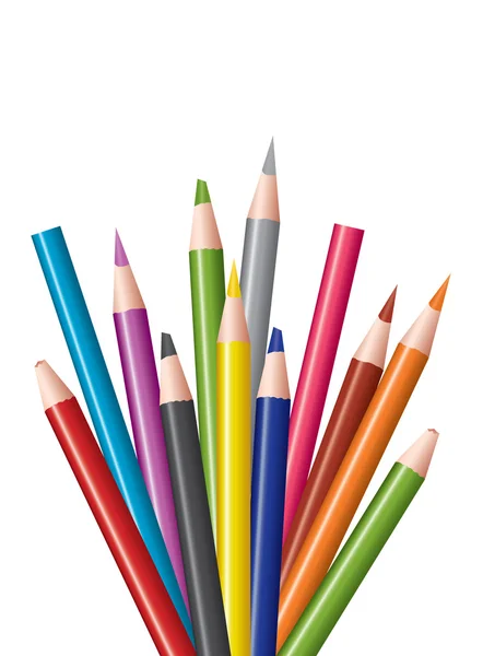 Lot de crayons de couleur — Image vectorielle