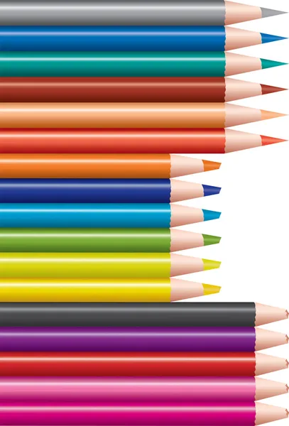 Set di matite colorate — Vettoriale Stock