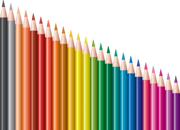 Conjunto vectorial de lápices de colores — Archivo Imágenes Vectoriales