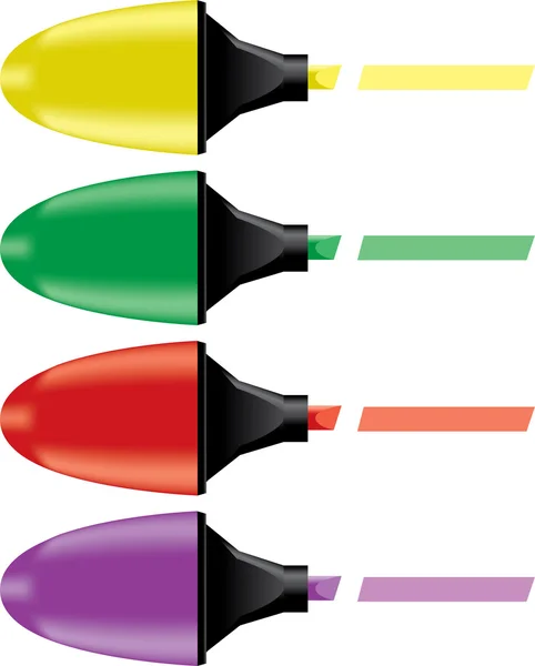 Vector iluminadores de colores — Vector de stock