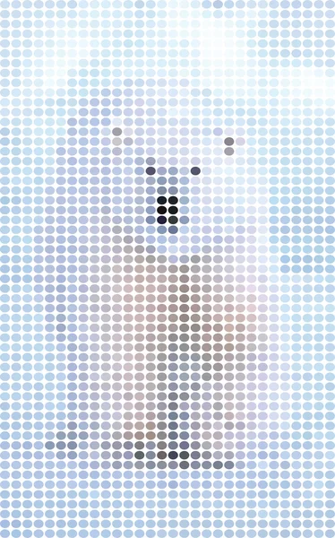 Vector mosaic with white bear — Stock Vector