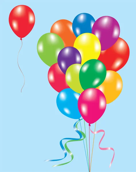 Barevné balóny na obloze — Stockový vektor