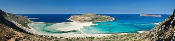 stock image Tropical panoramic image of a beautiful beach in the Balos bay