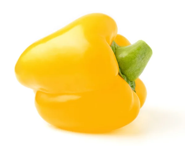 Izolované Žluté Papriky Bílém Pozadí — Stock fotografie