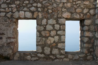 Fenster der burg von Alanya