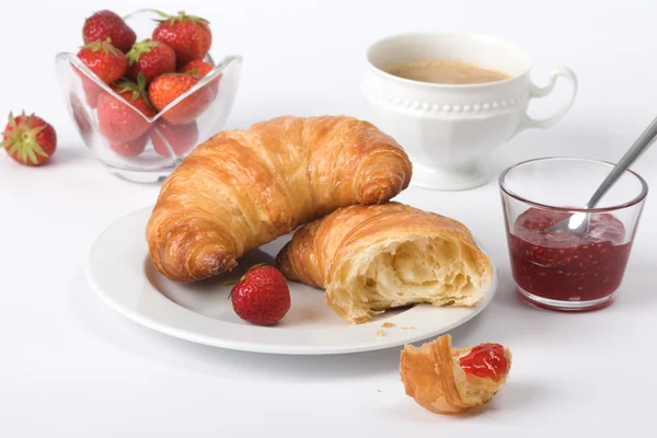 stock image Croissant mit Marmelade