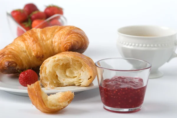 stock image Croissant mit Marmelade