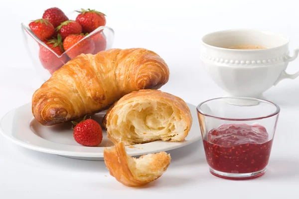 stock image Croissant mit Marmelade