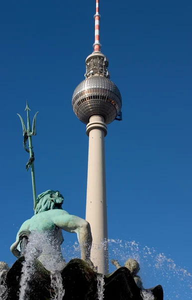 TV-tower and Neptune — Stock Photo, Image