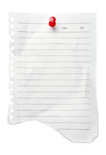 Blank Note / To-do list / Post-It held by a thumbtack — Stock Photo, Image