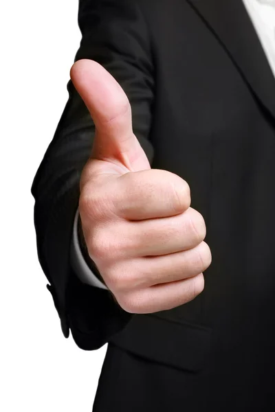 Businessman hand showing okay sign — Stock Photo, Image