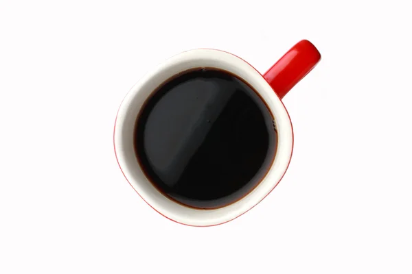 Rode kop koffie Stockfoto