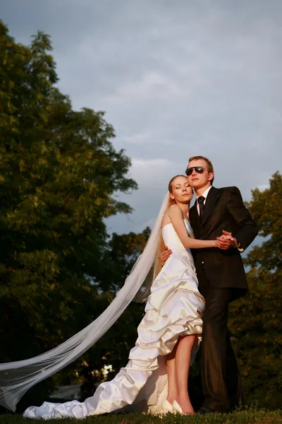 Bruid en bruidegom Rechtenvrije Stockfoto's