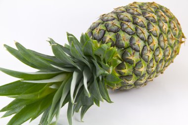 beyaz izole bütün taze ananas