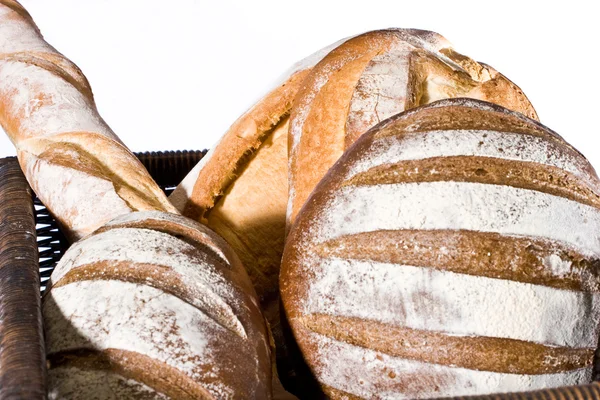 stock image Freshly cooked bread, straight from the oven, hot warm delicious bread