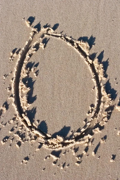 Letter Drawn Sand — Stock Photo, Image