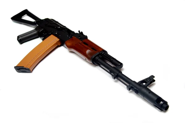 Legendary Kalashnikov Modern Rifle Russian Army Isolated White Background Focus — Stock Photo, Image
