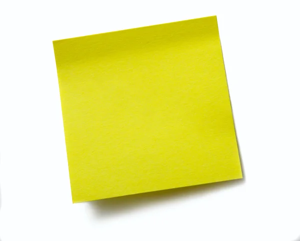 Σαφές κίτρινο κολλώδη σημείωση — Φωτογραφία Αρχείου