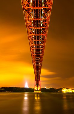 The 25 De Abril Bridge in Lisbon clipart