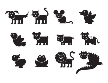 Animals silhouettes clipart