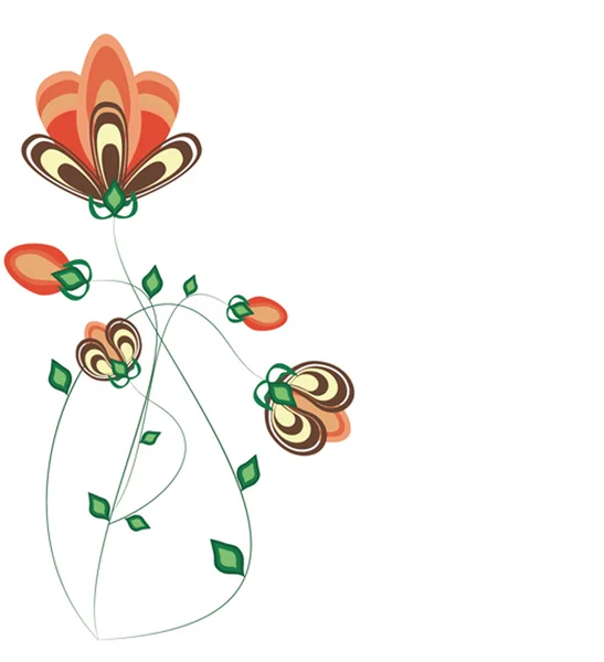 Красива Квітка Білому Тлі — стоковий вектор