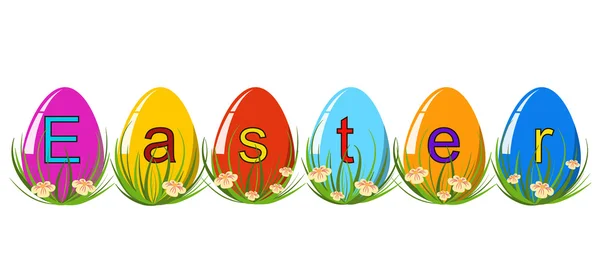 Velikonoční vejce na bílém pozadí — Stockový vektor