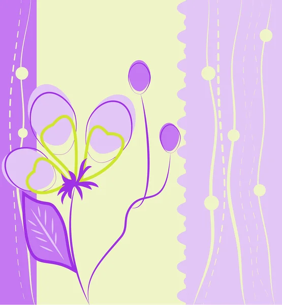 Printemps Fond Floral Lilas — Image vectorielle