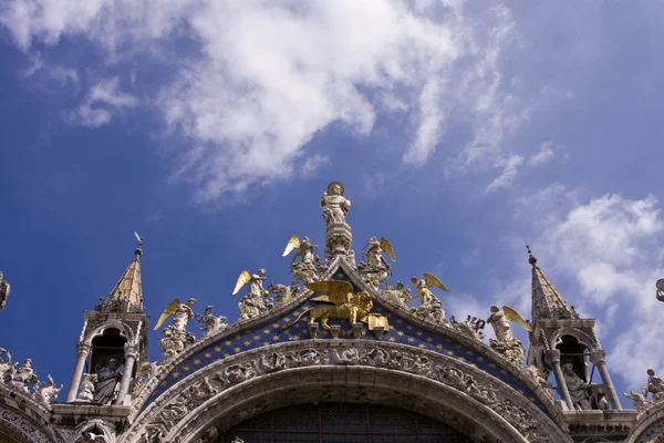 Facade of St Mark`s basilica — Stock Photo, Image