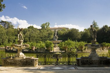The famous Boboli gardens in Florence Italy clipart