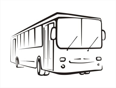Bus sketch clipart