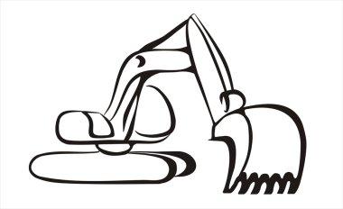 Excavator symbol clipart