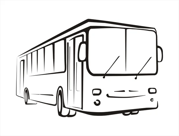 Esboço de ônibus — Vetor de Stock