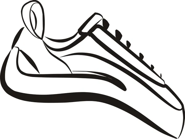 Scarpa Arrampicata Simbolo Semplici Linee Nere — Vettoriale Stock