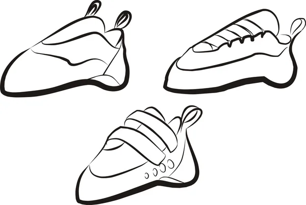 Αναρρίχηση Παπούτσια Που Απομονωμένες Εικονογράφηση — Διανυσματικό Αρχείο