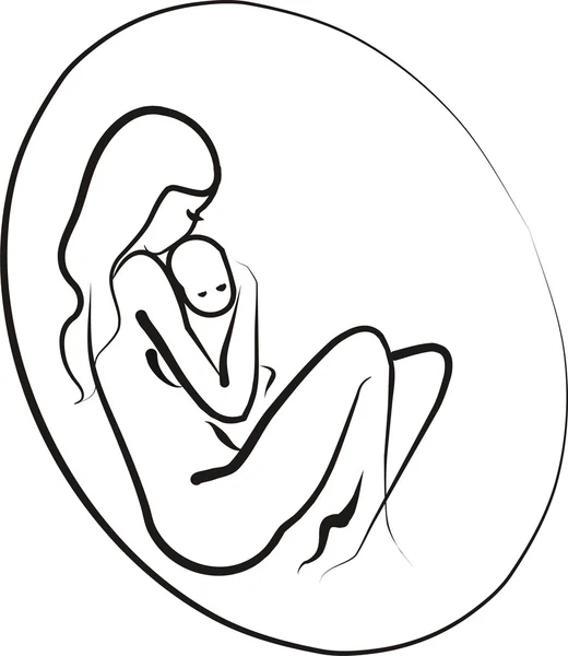 Concept mère-enfant — Image vectorielle