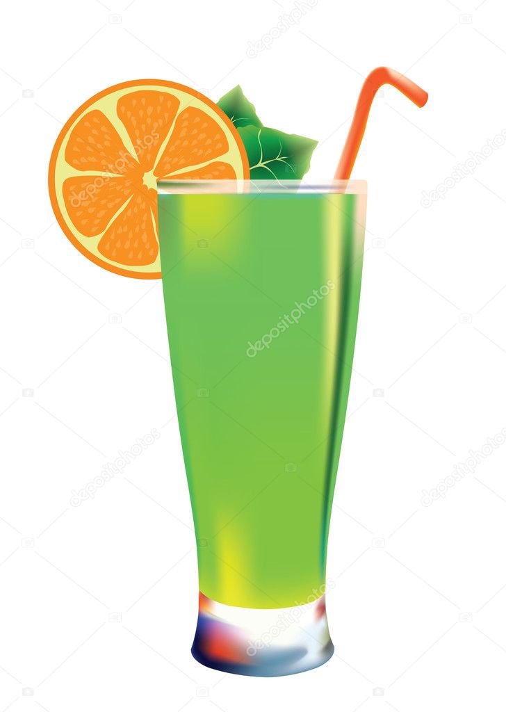Cocktail vector illustration isolated