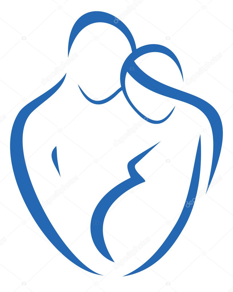 Family and pregnancy symbol