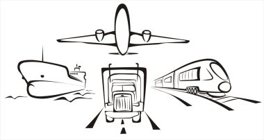 Transportation symobol clipart