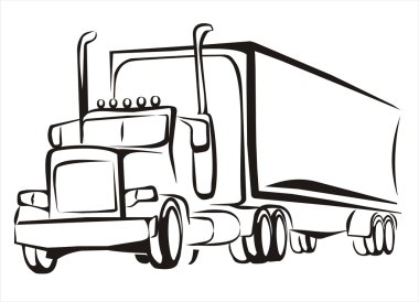 Truck, lorry, iosolated illustration clipart