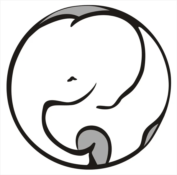 快乐 elefant 符号 — 图库矢量图片