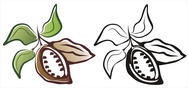 Symbole de cacao — Image vectorielle