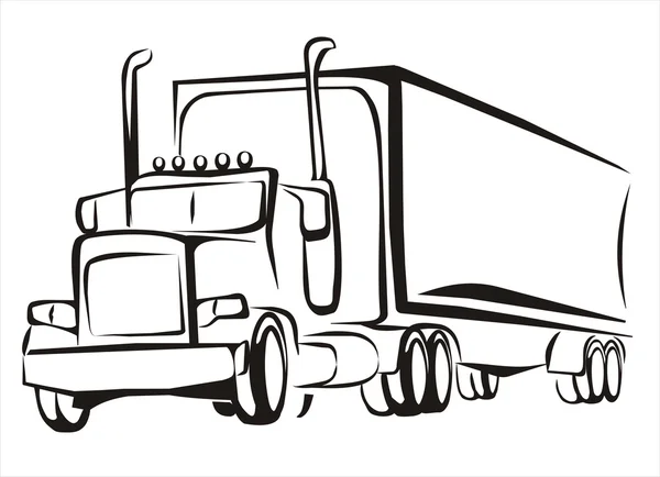 Вантажівка, вантажівка, іонізована ілюстрація — стоковий вектор