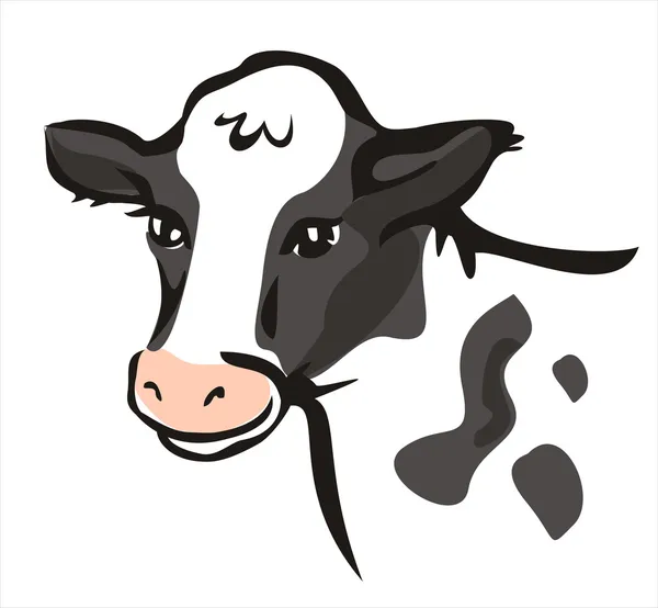 Smiling cow portrait — Stock Vector