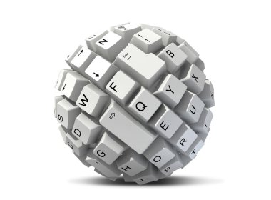 Abstract keyboard ball clipart