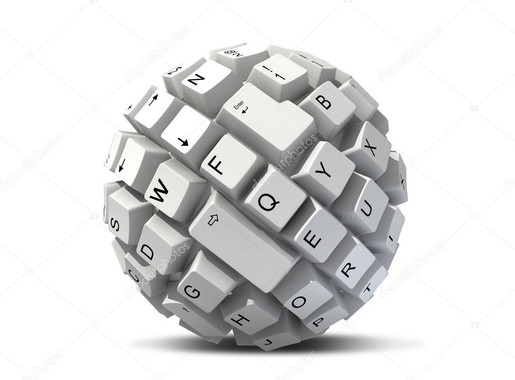 Abstract keyboard ball