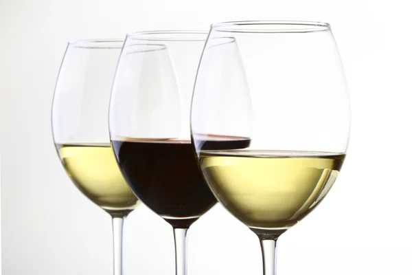 Wite ve kırmızı şarap — Stok fotoğraf