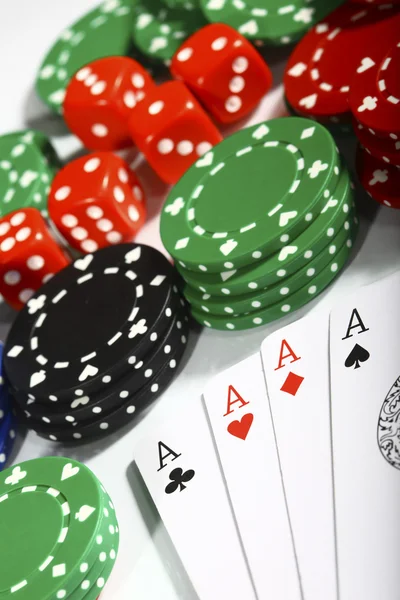 Stack Poker Color Chips — Stock Photo, Image